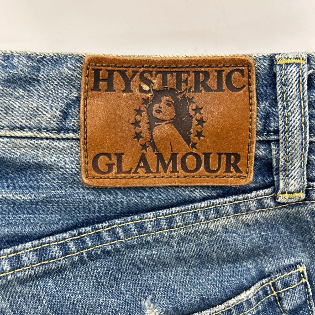 HYSTERIC GLAMOUR Distressed Selvedge Jeans Indigo Size 32