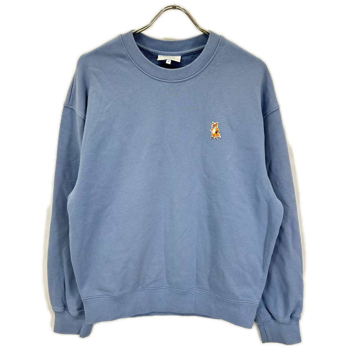MAISON KITSUNE Blue Fox Patch Cotton Sweatshirt Size M