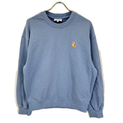 MAISON KITSUNE Blue Fox Patch Cotton Sweatshirt Size M