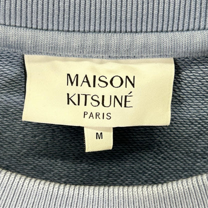 MAISON KITSUNE Blue Fox Patch Cotton Sweatshirt Size M