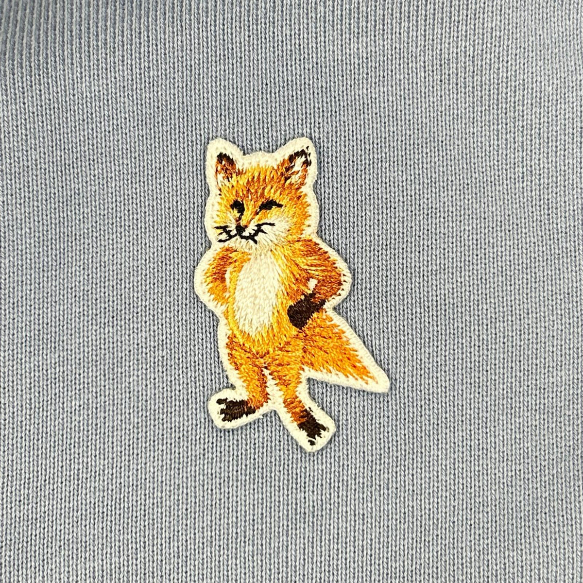 MAISON KITSUNE Blue Fox Patch Cotton Sweatshirt Size M