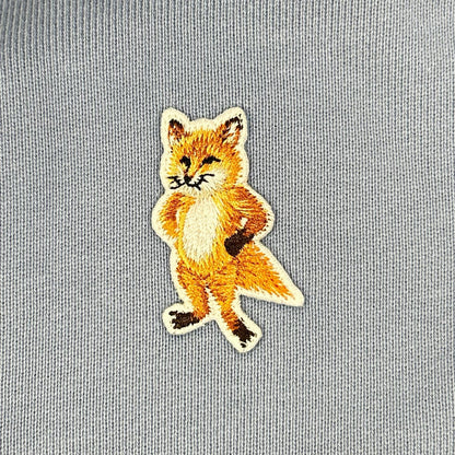 MAISON KITSUNE Blue Fox Patch Cotton Sweatshirt Size M