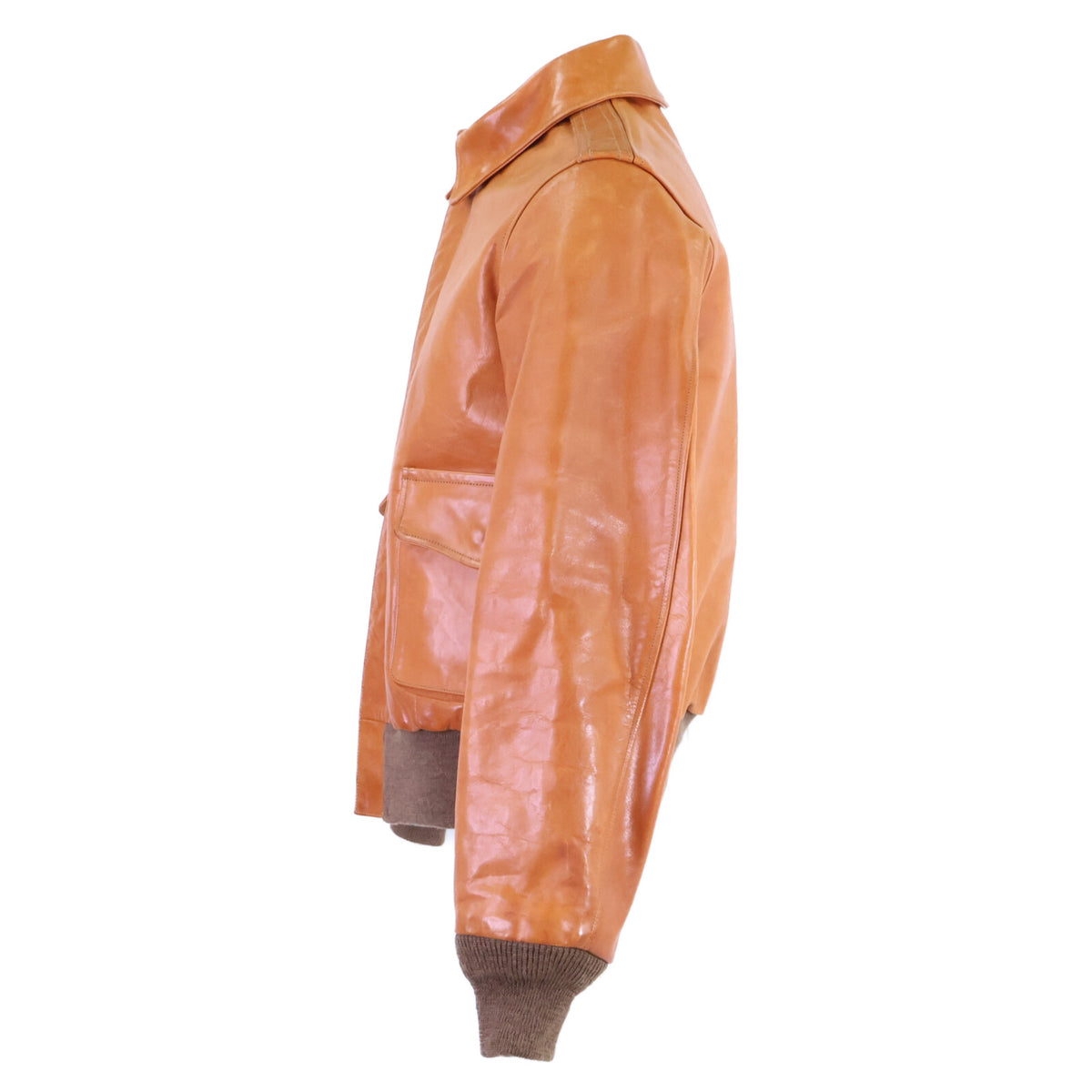 BUZZ RICKSON'S A-2 Horsehide Flight Russet Brown Jacket Size 36