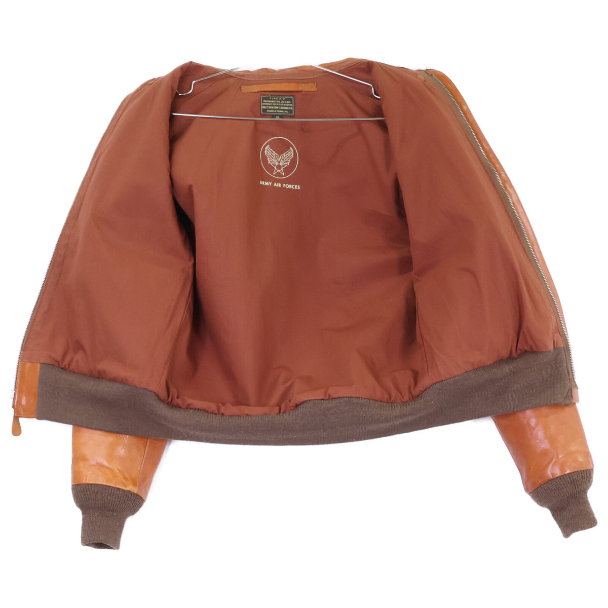 BUZZ RICKSON'S A-2 Horsehide Flight Russet Brown Jacket Size 36