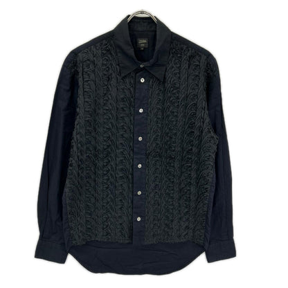 Jean Paul GAULTIER HOMME Black Frill Design Shirt Size 48