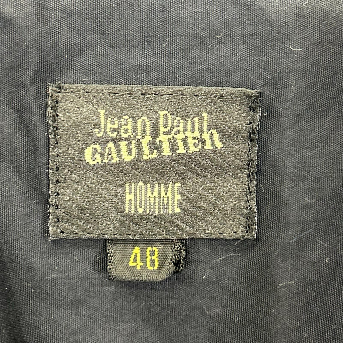 Jean Paul GAULTIER HOMME Black Frill Design Shirt Size 48