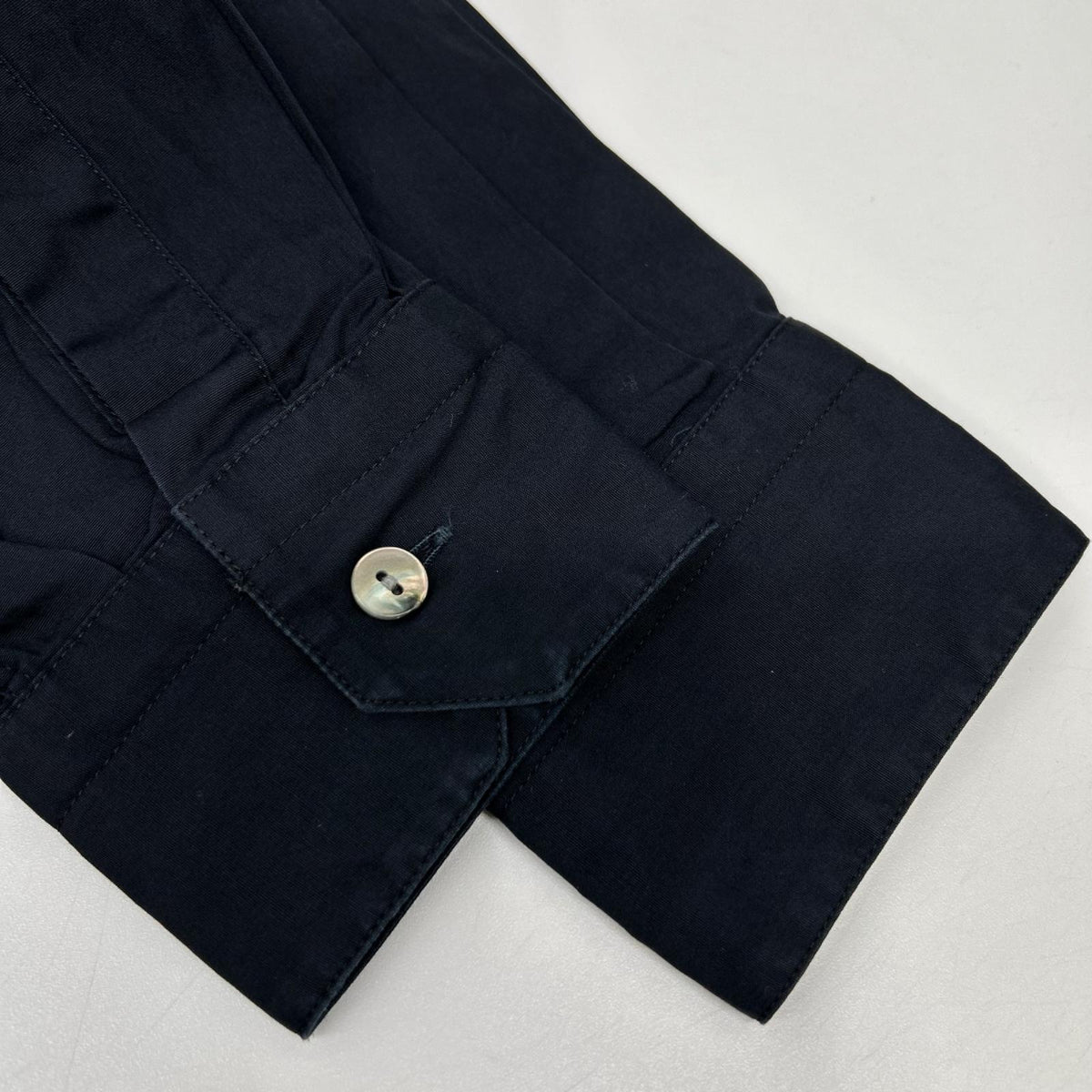 Jean Paul GAULTIER HOMME Black Frill Design Shirt Size 48