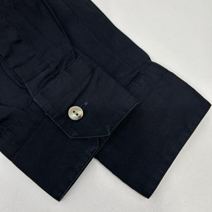 Jean Paul GAULTIER HOMME Black Frill Design Shirt Size 48