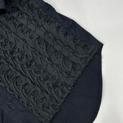 Jean Paul GAULTIER HOMME Black Frill Design Shirt Size 48