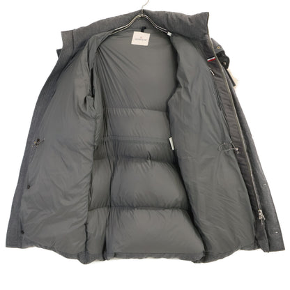 MONCLER 21AW VILAINE Fur Long Wool Down Coat Gray Size 4
