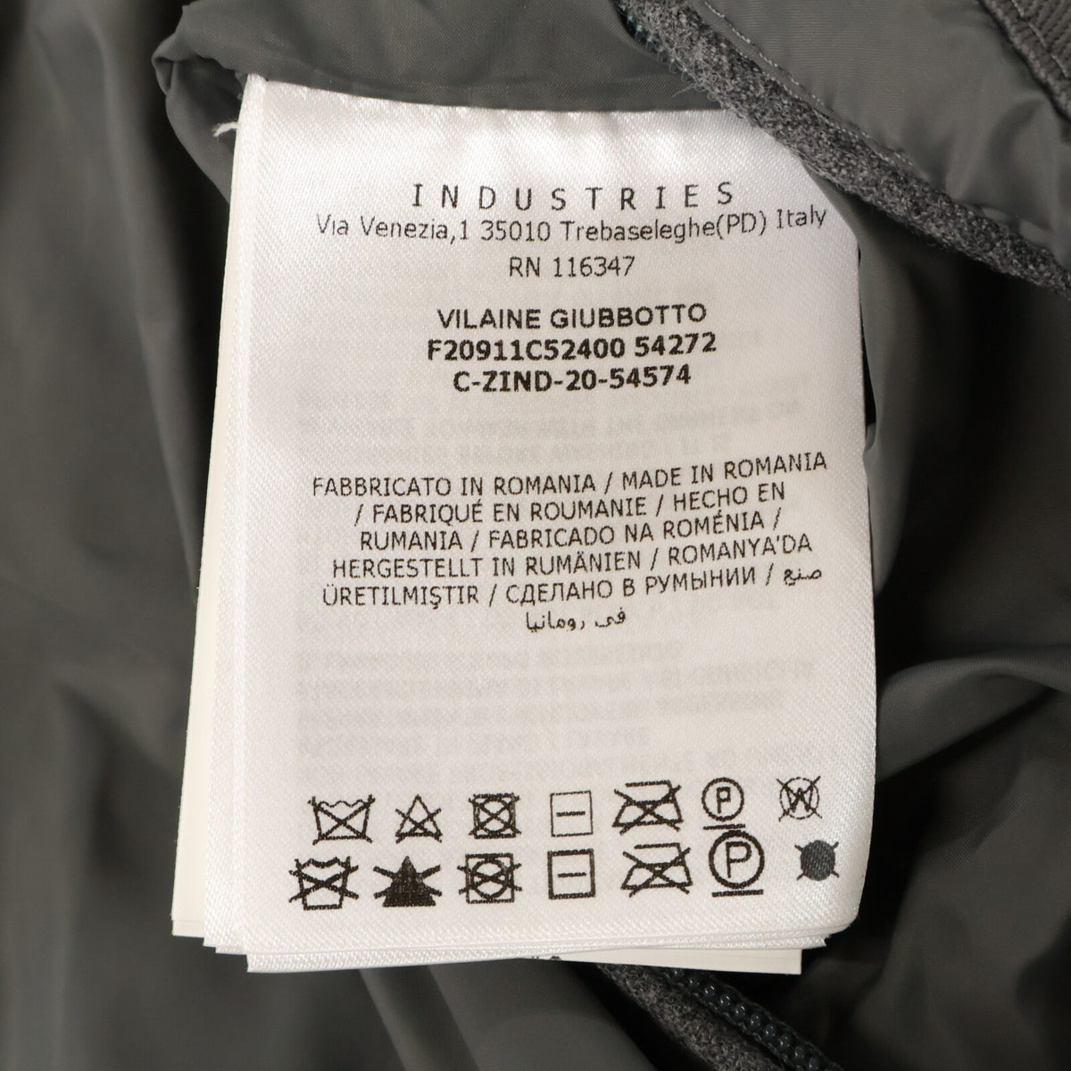 MONCLER 21AW VILAINE Fur Long Wool Down Coat Gray Size 4