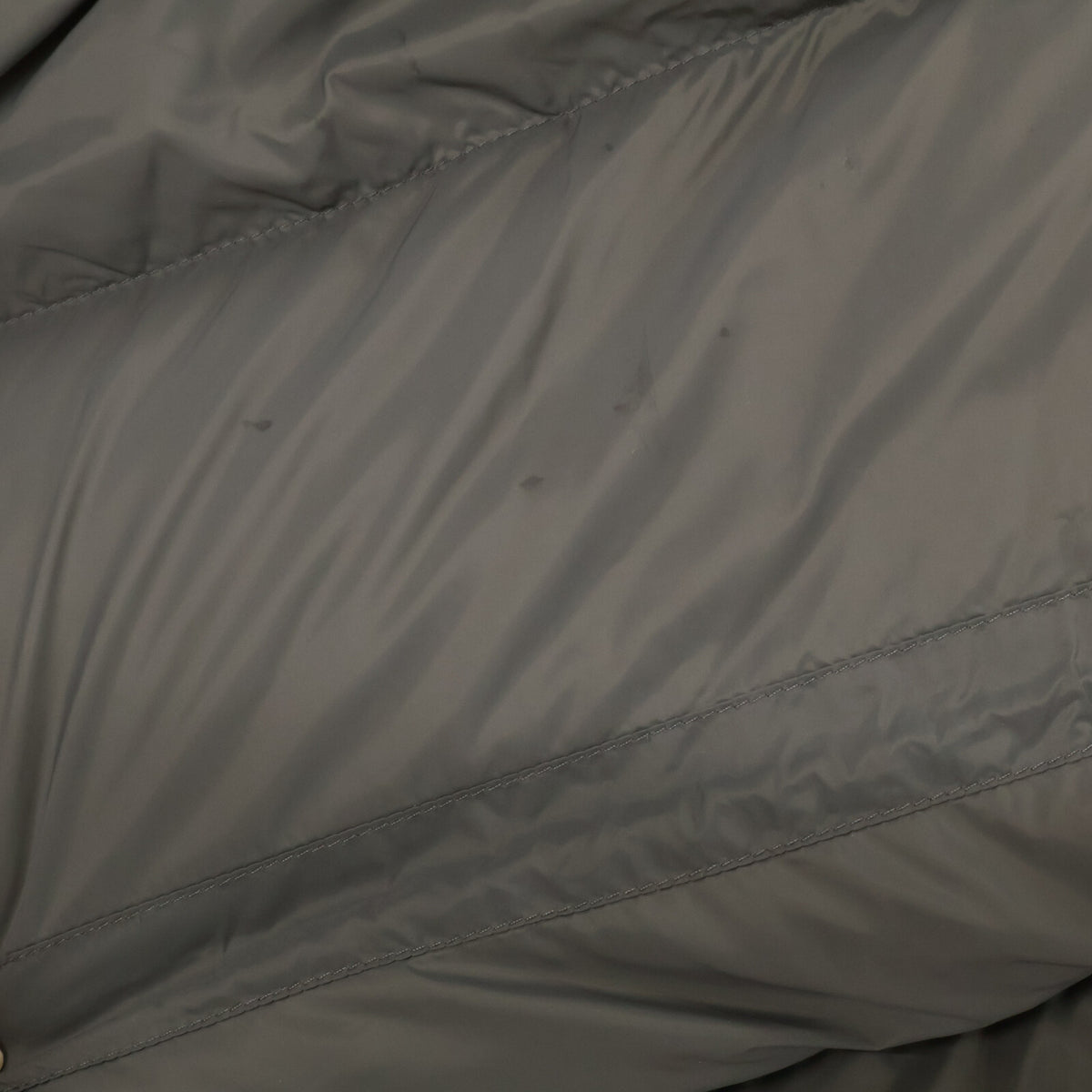MONCLER 21AW VILAINE Fur Long Wool Down Coat Gray Size 4