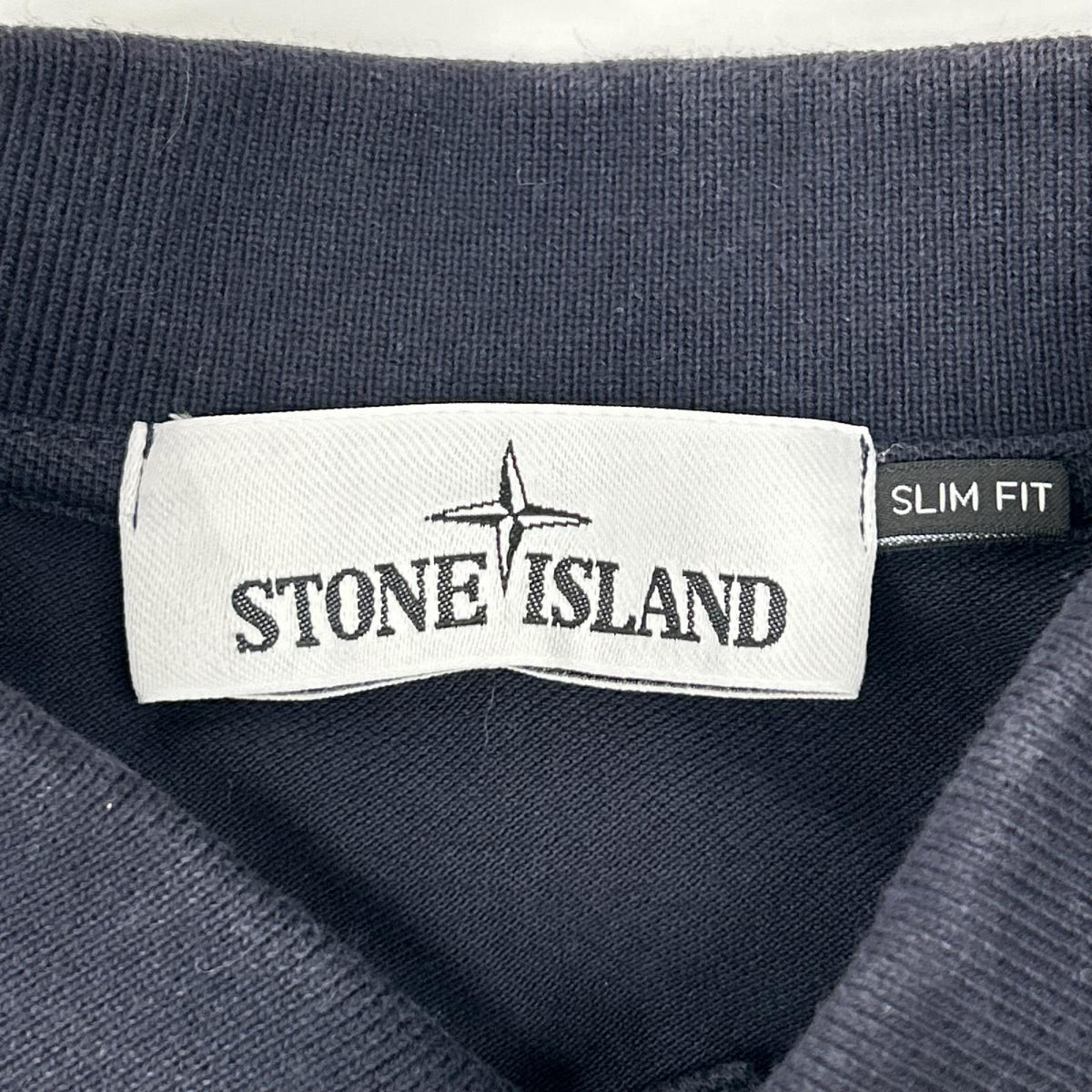STONE ISLAND 101522S18 Logo Patch Polo Navy Cotton Size S