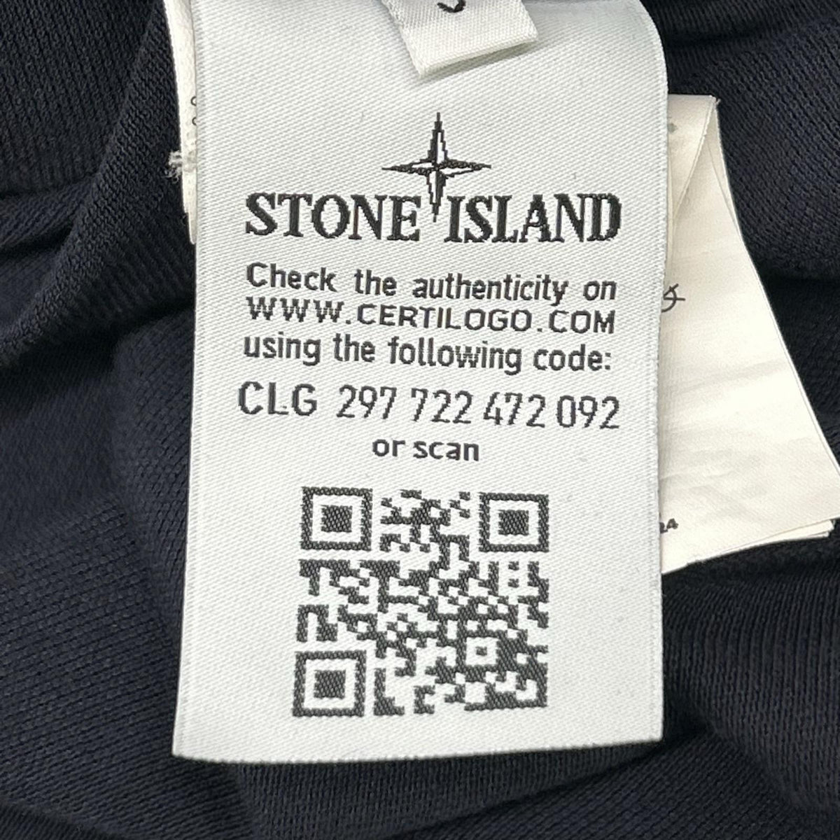 STONE ISLAND 101522S18 Logo Patch Polo Navy Cotton Size S