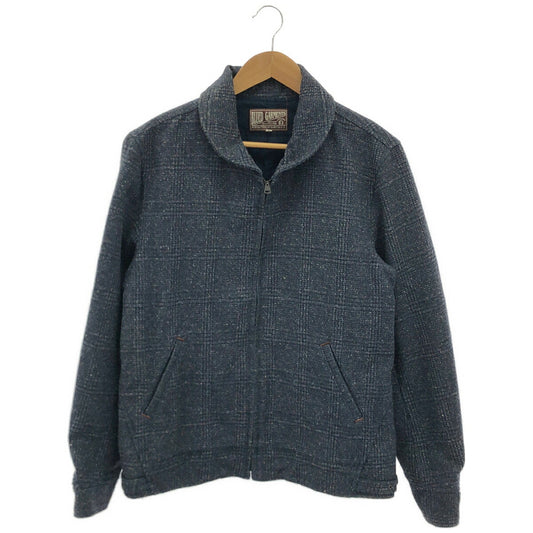 Momotaro Jeans Blue Check Shawl Blouson Jacket Size 42