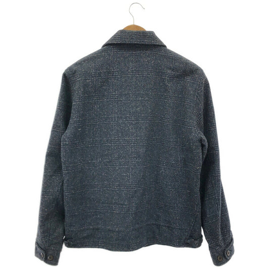 Momotaro Jeans Blue Check Shawl Blouson Jacket Size 42