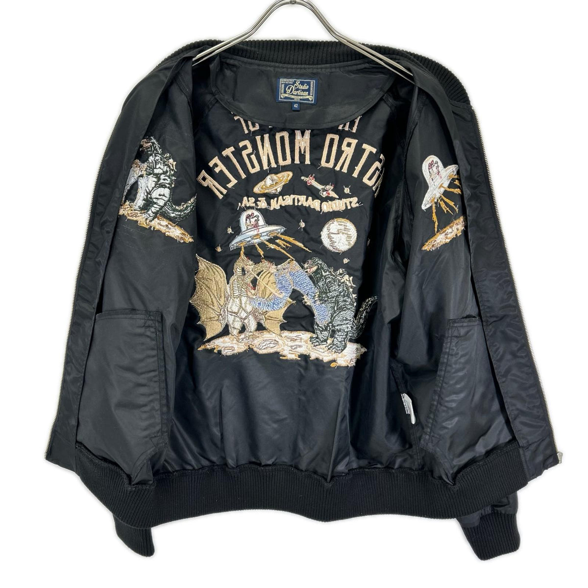 STUDIO D'ARTISAN Ghidorah Embroidered Jacket Black Size 42