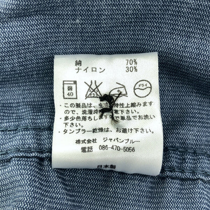 Momotaro Jeans Blue Garments Front Pocket Hoodie Size 42