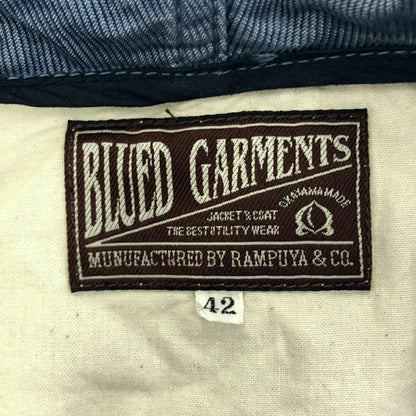 Momotaro Jeans Blue Garments Front Pocket Hoodie Size 42