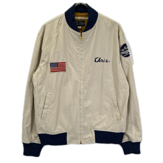 BUZZ RICKSON'S Snoopy Tour Jacket Beige Cotton Size 40