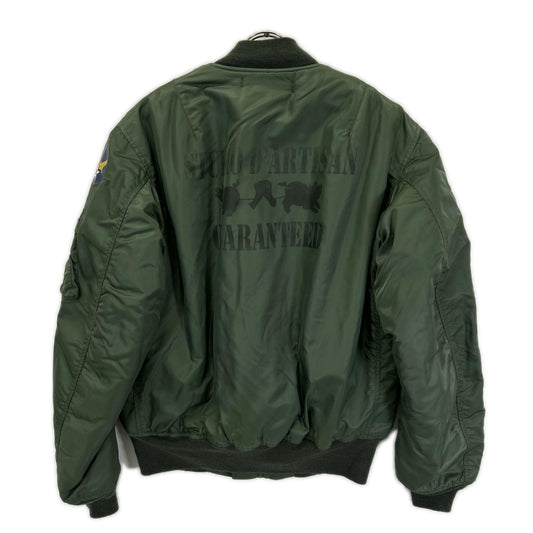 STUDIO D'ARTISAN Khaki MA-1 Flight Jacket Nylon Size 40