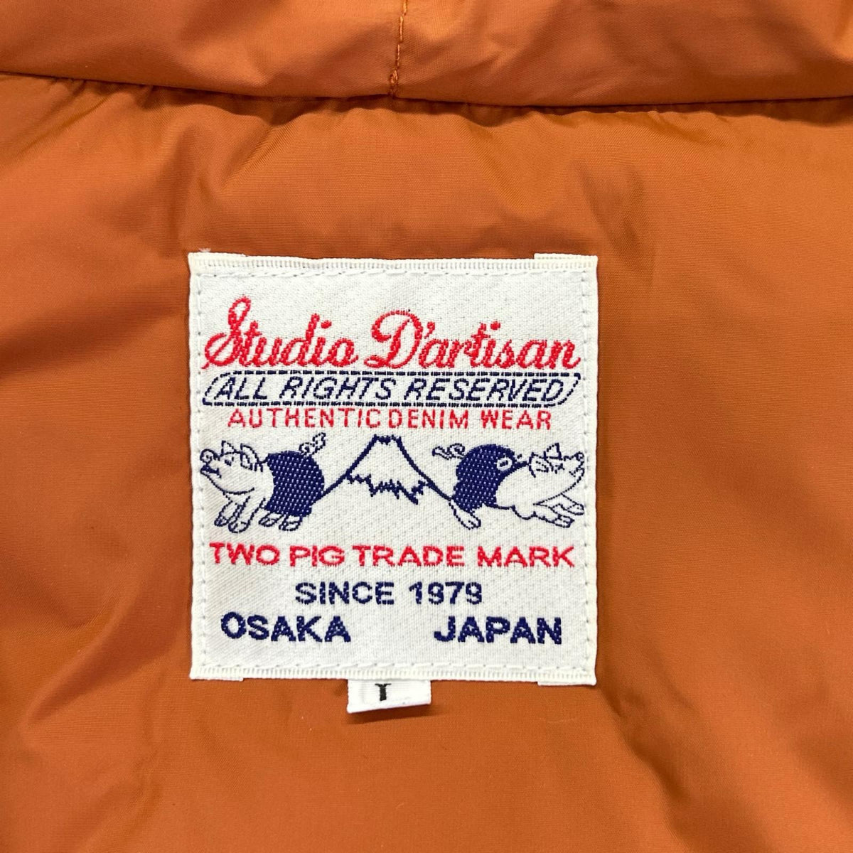 STUDIO D'ARTISAN 4369 Corduroy Down Jacket Brown Size L