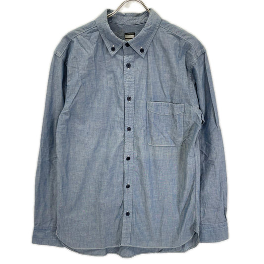 Momotaro Jeans Chambray Button-Down Shirt Light Blue Size 42
