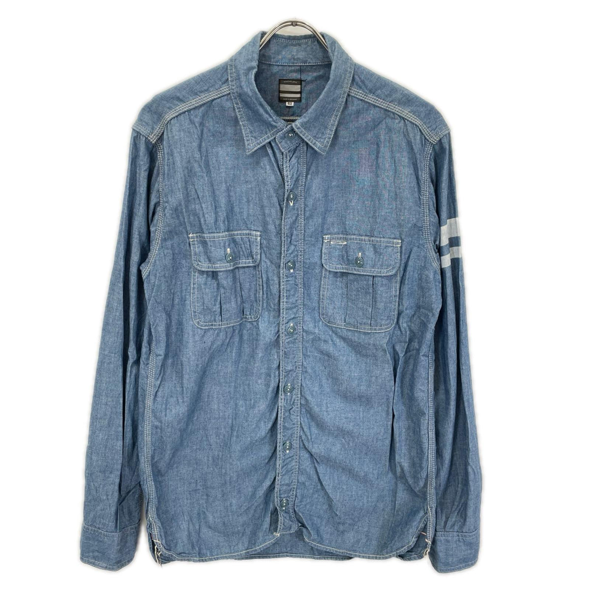 Momotaro Jeans Light Blue Shutsujin Work Shirt Size 42