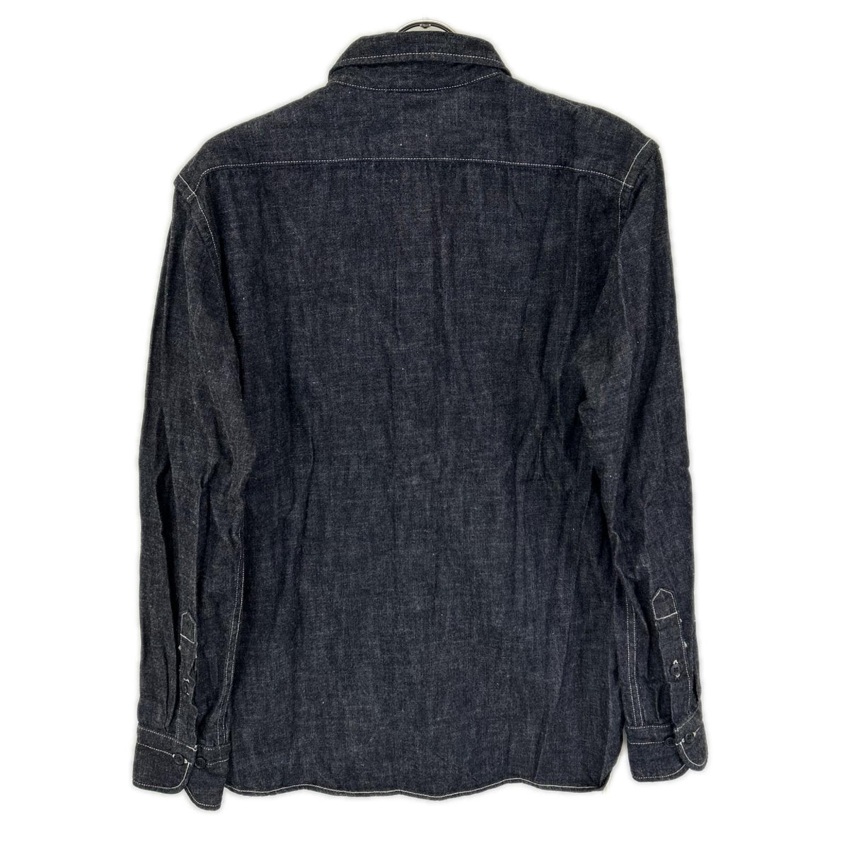 Momotaro Jeans Indigo Vertical Line Denim Work Shirt Size 40