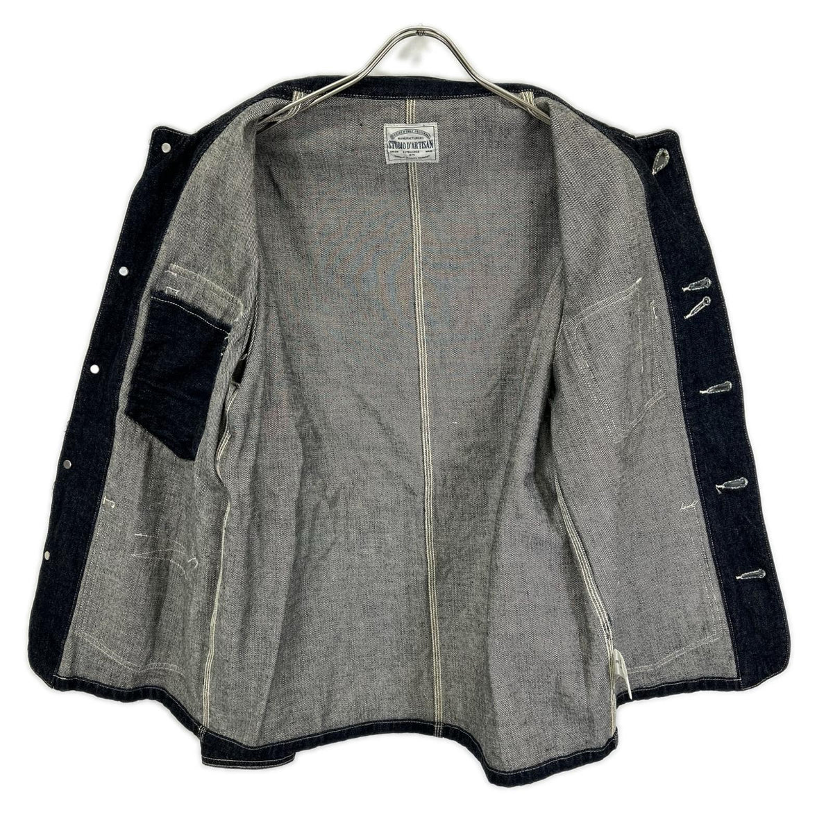 STUDIO D'ARTISAN Indigo Denim Coverall Jacket Size 38