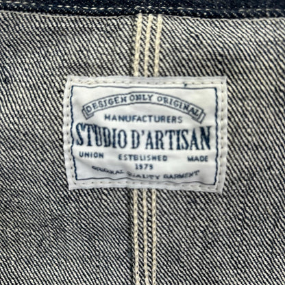 STUDIO D'ARTISAN Indigo Denim Coverall Jacket Size 38