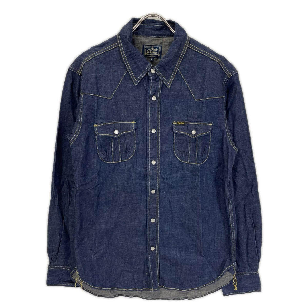 STUDIO D'ARTISAN D5549 Indigo Denim Western Shirt Size XL
