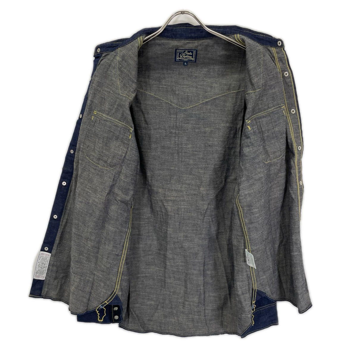 STUDIO D'ARTISAN D5549 Indigo Denim Western Shirt Size XL