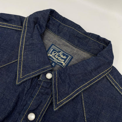 STUDIO D'ARTISAN D5549 Indigo Denim Western Shirt Size XL