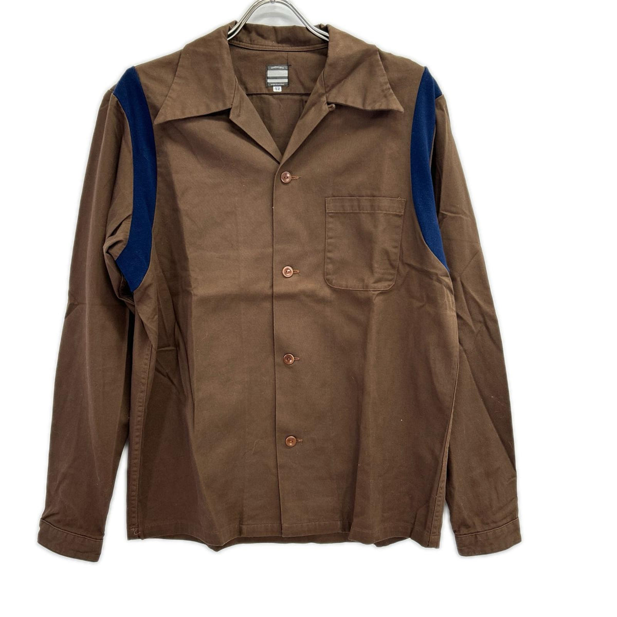 Momotaro Jeans Brown Back Embroidered Bowling Shirt Size 42