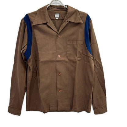 Momotaro Jeans Brown Back Embroidered Bowling Shirt Size 42