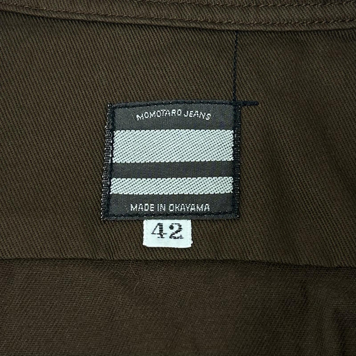 Momotaro Jeans Brown Back Embroidered Bowling Shirt Size 42