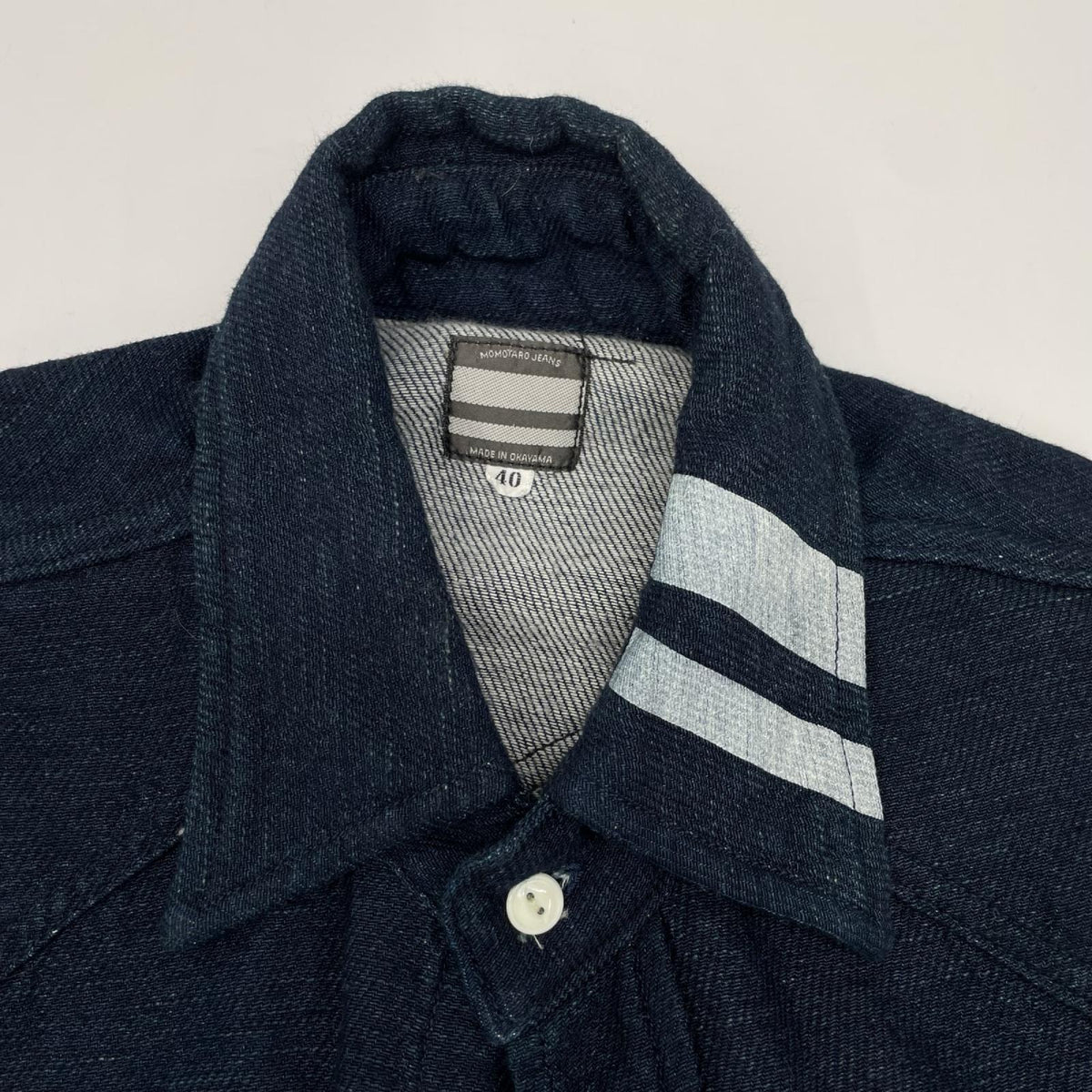 Momotaro Jeans Indigo Eri Shutsujin Western Shirt