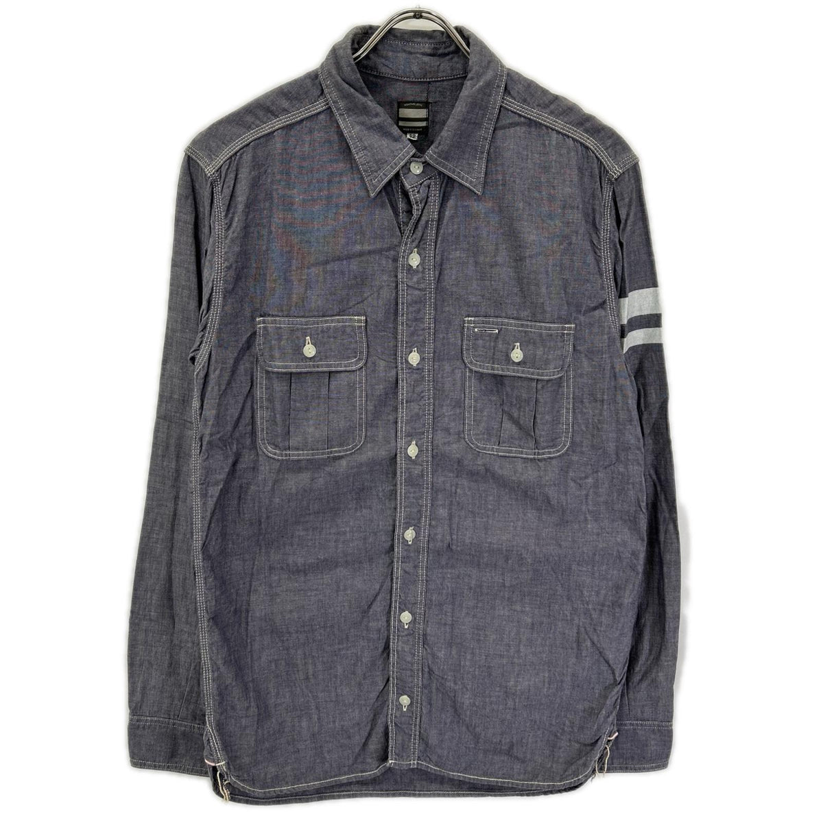Momotaro Jeans Blue Gray Shutsujin Work Shirt Size 42