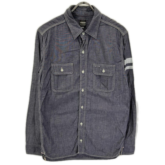 Momotaro Jeans Blue Gray Shutsujin Work Shirt Size 42