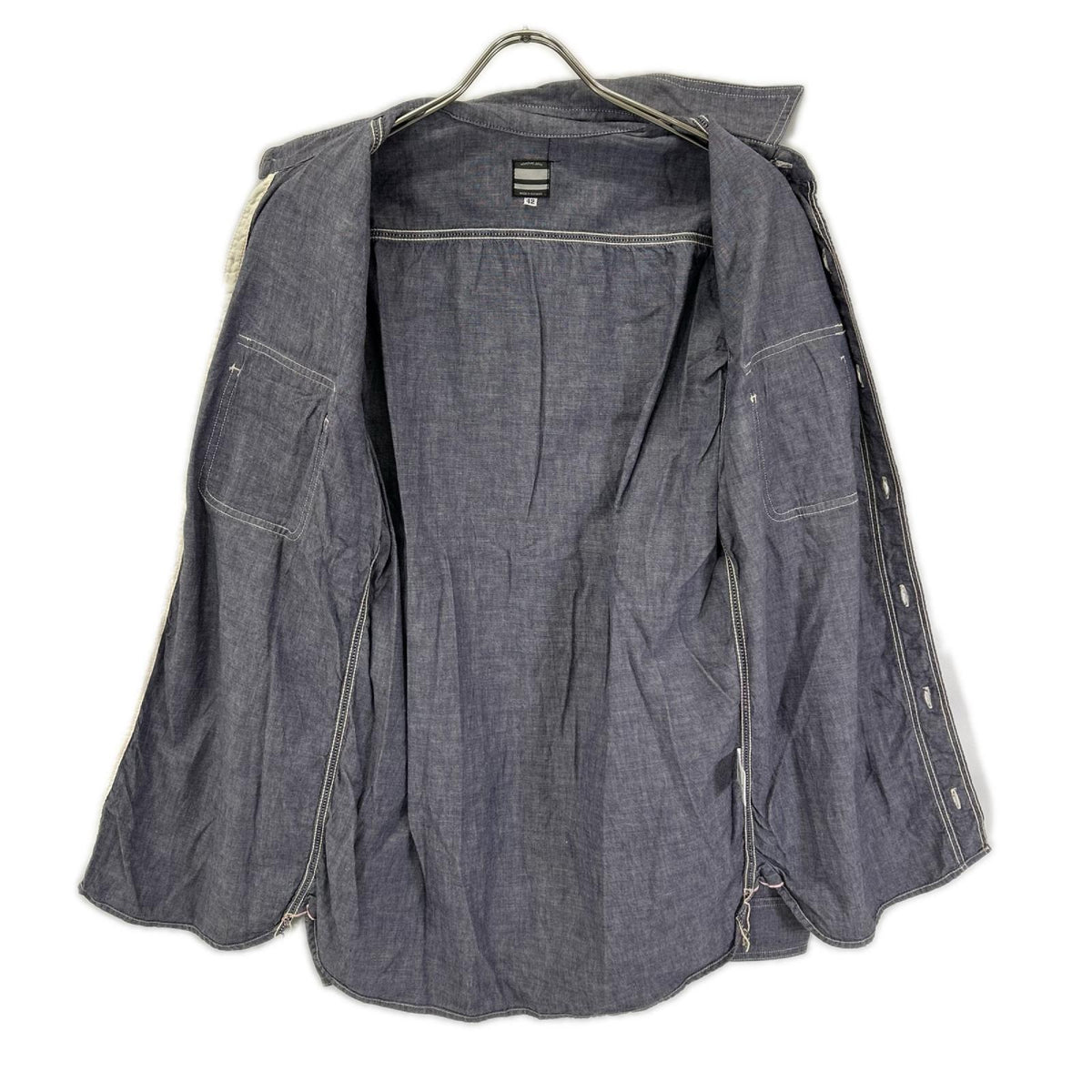 Momotaro Jeans Blue Gray Shutsujin Work Shirt Size 42