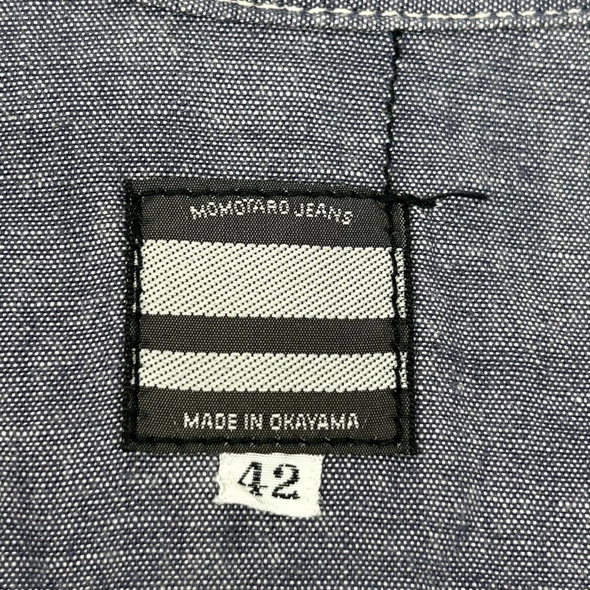 Momotaro Jeans Blue Gray Shutsujin Work Shirt Size 42