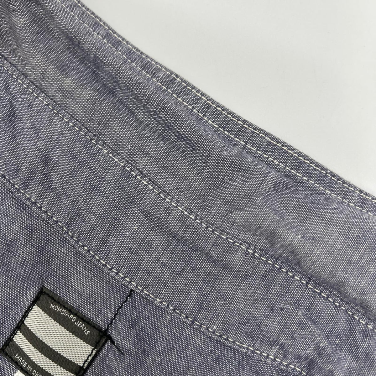 Momotaro Jeans Blue Gray Shutsujin Work Shirt Size 42