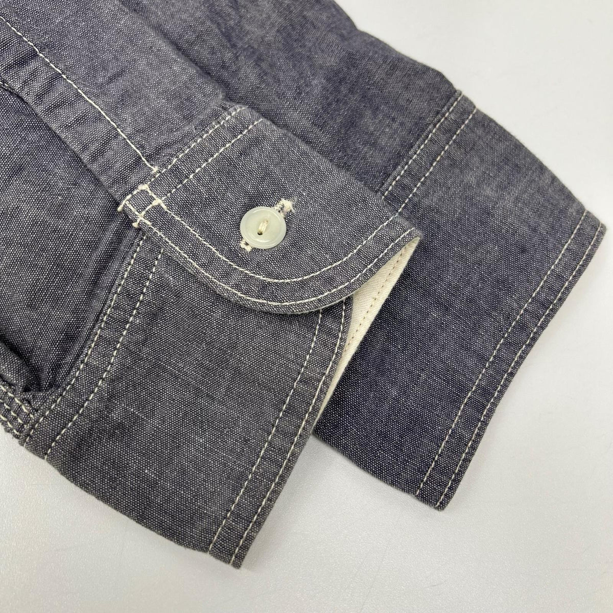 Momotaro Jeans Blue Gray Shutsujin Work Shirt Size 42