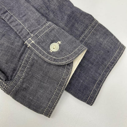 Momotaro Jeans Blue Gray Shutsujin Work Shirt Size 42