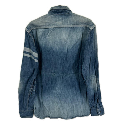 Momotaro Jeans Light Blue Denim Work Shirt Size 42