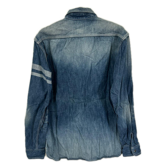 Momotaro Jeans Light Blue Denim Work Shirt Size 42