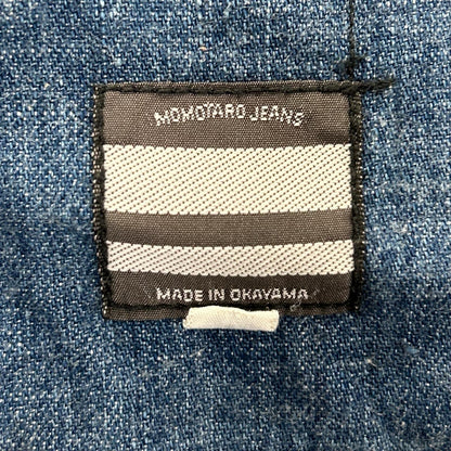 Momotaro Jeans Light Blue Denim Work Shirt Size 42