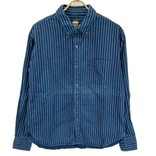Momotaro Jeans Indigo Dot Wabash Stripe B.D. Shirt Size 40
