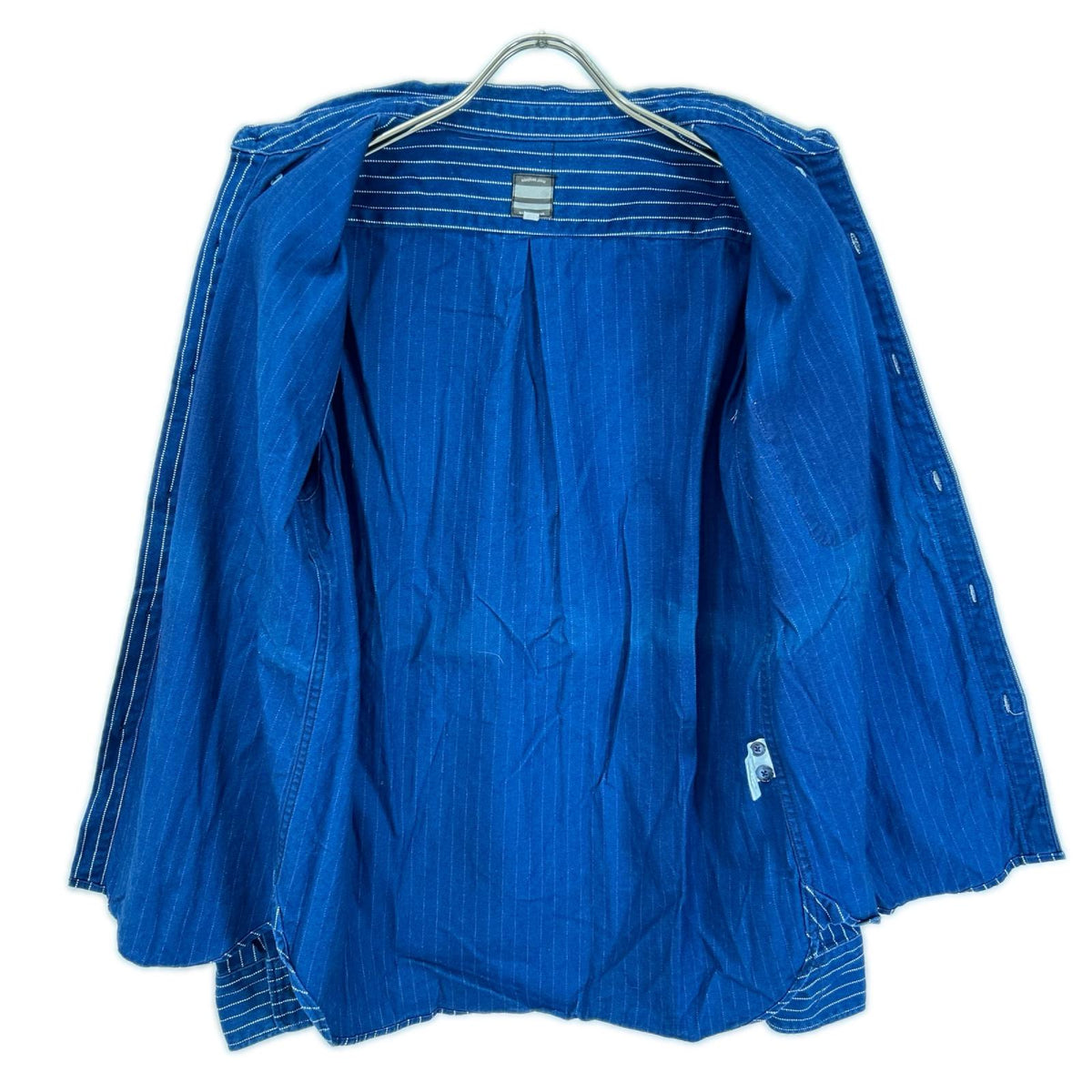 Momotaro Jeans Indigo Dot Wabash Stripe B.D. Shirt Size 40